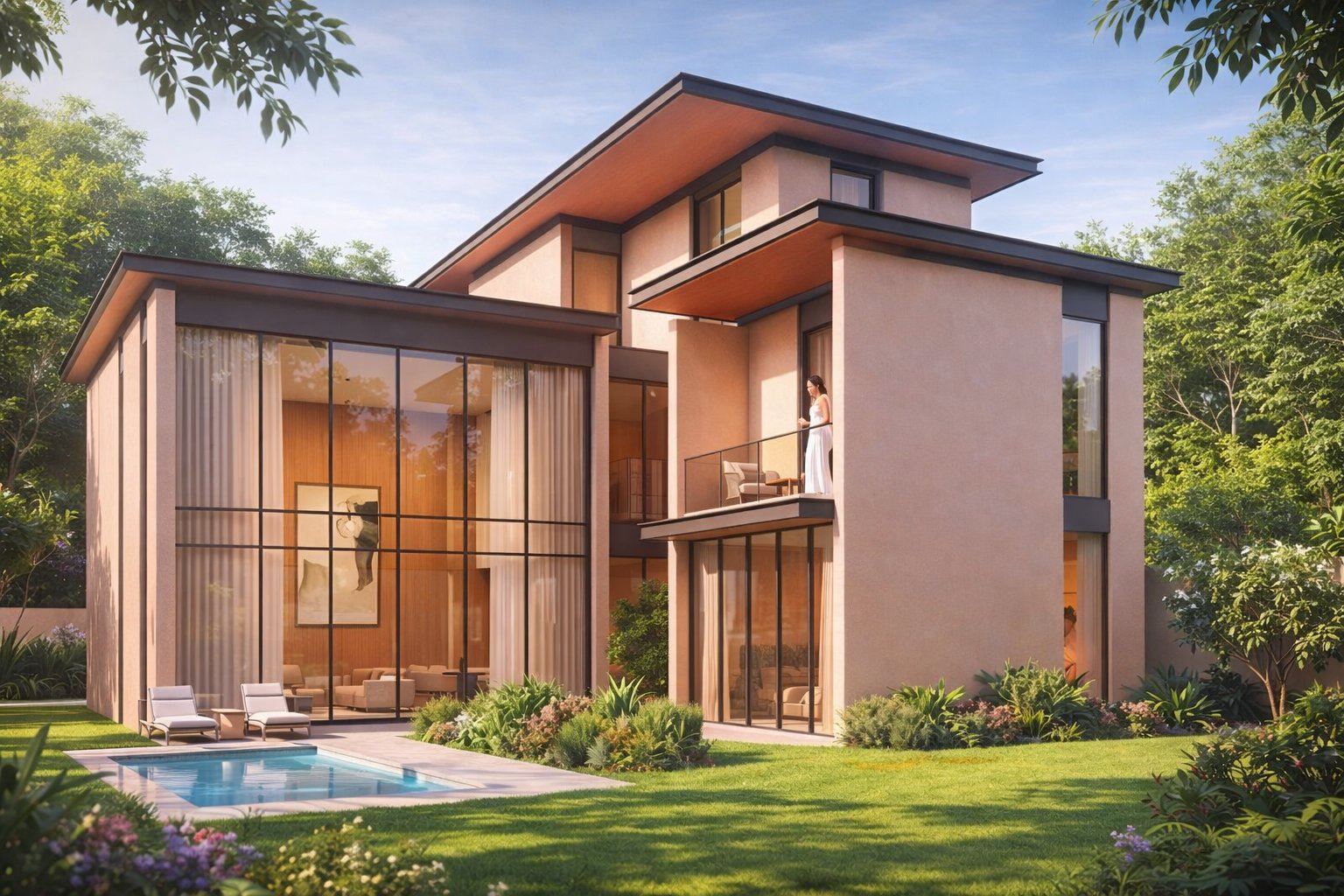 Independent Sobha City estate villa with landscaped garden and private pool